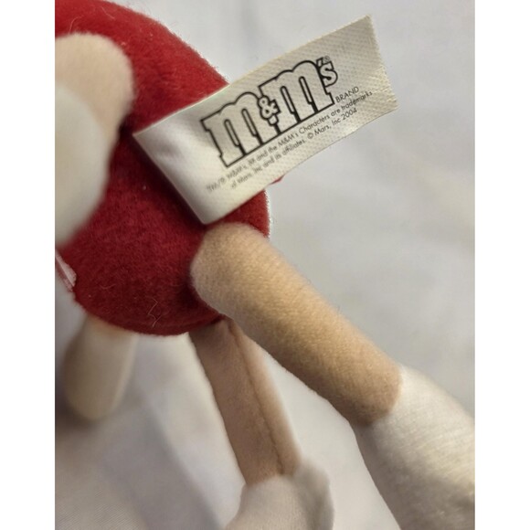 Vintage Collectable 2004 Red M&Ms plush Character Push Clip Keychain Stuffed 4" - Picture 2 of 3